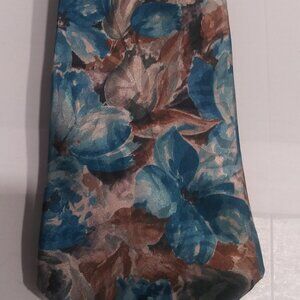 Geoffrey Beene Tie Blue  flowers